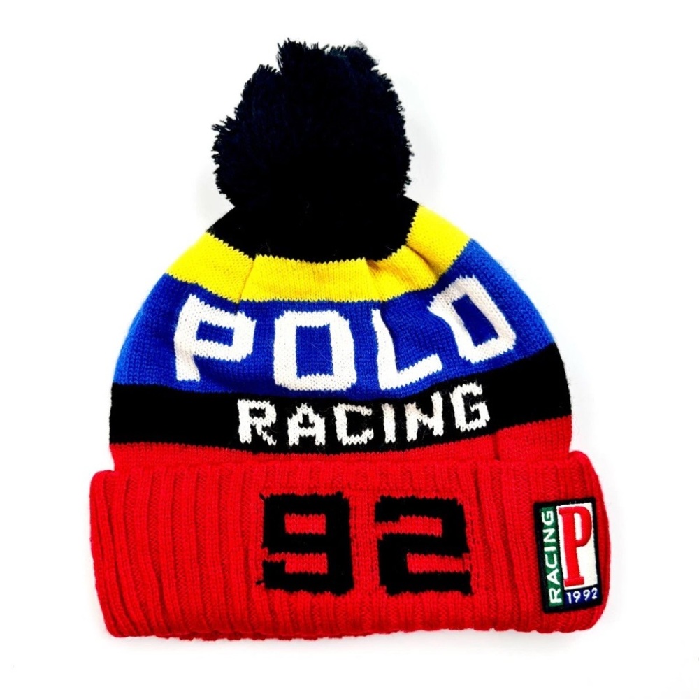 Polo by Ralph Lauren Multicolor Racing Beanie P RACING 1992